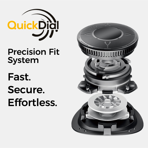 Sistema di chiusura con quadrante di precisione QuickDial™ per una regolazione rapida, sicura e senza sforzo delle scarpe di sicurezza